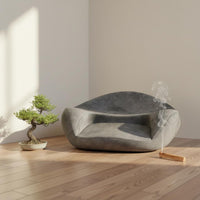 Pressure Relief Memory Foam Zafu Soft Textile Cross-Legged Floor Seat for Meditators, Home