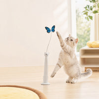 Hands-Liberated Interactive Cat Toy with Butterfly for Solo Play