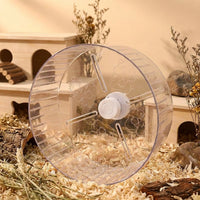 Silent Hamster Wheel with Stand, 21cm Diameter PVC Material Running Wheel for Small Pet Activity, Habitat Accessory for Hamster Cage Use