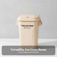 Lidded Trash Can with Lid | Wide Mouth Opening, Thickened Body, Garbage Bin with Lid, for Kitchen