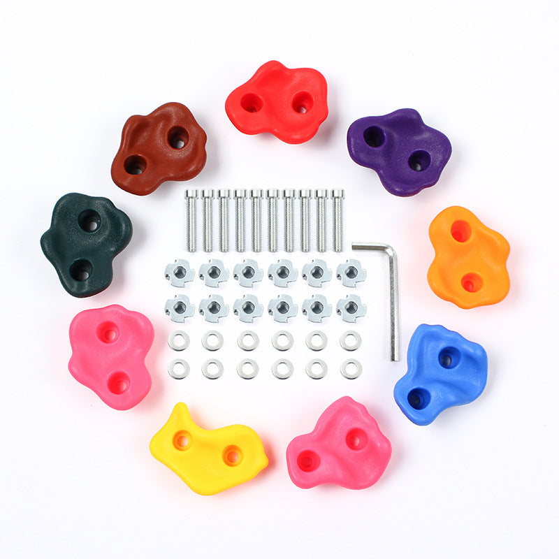 Children's Climbing Holds for Indoor and Outdoor Rock Climbing Walls, PE Material, 10 Pieces