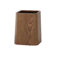 Wood Grain Trash Can Long-Lasting Faux Wood Waste Bin Sturdy Construction