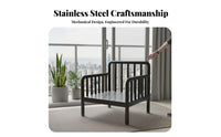 Thickened Frame Stainless Steel Tube Bench Indoor & Outdoor Use Household Furniture Rustresistant Slatted Seat sturdyDuty for Small Apartment Dwellers, Homeowners, Adults, Living Room, Balcony, Garden, Backyard
