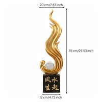 Feng Shui Ornament Light Luxury Feng Shui Statue Smooth Surface Decorative Desktop Ornament for Entryway