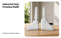 Left and Right Pair Chair Angle Adjuster Black Handle Chair Recline Mechanism White Shell