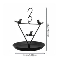 Triangular Hanging Bird Feeder Iron Hanging Bird Feeder Easy Clean for Outdoor