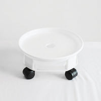 Plant Trolley with Swivel Wheels and Plant Pot Saucer, Heavy Duty Pot Stand and Plant Tray with Drainage for Large Floor Standing Pots