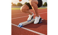Starting Block with Adjustable Footplates Low-Profile Track Starting Block Textured Sprinter Pedals for Sprinters, Athletes, Sprint Training