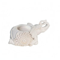 Elephant Tea Light Holder Resin Elephant Candle Holder Carved Detail