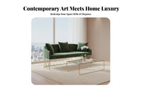 Light Luxury and design Thin-Frame Settee Minimalist Design Upholstered 2-Seater Settee Modern stylish Sofa Small Space Solution for Interior Designers, Apartment Dwellers, Living Room, Office, Reception Area, Boutique