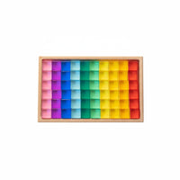 Rainbow Acrylic Blocks Sensory Development Translucent Building Cubes Material Translucent Stacking Blocks for Kids, Young Children