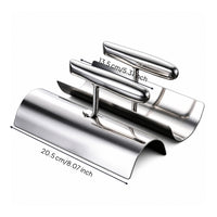 Stainless Steel Corner Finishing Tool Rounded-Arc Plastering Trowel with Curved Surface Mirror-Polished Llana De Esquina Thickened for Plasterers, Drywallers, DIYers, Remodeling