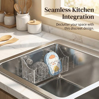 Drain Rack and Kitchen Sink Organizer for Small Items, Wall Mount Shelf with Suction Cup Design