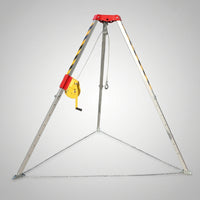 Retrieval Tripod with Winch Portable Aluminum Retrieval Tripod Foldable Lifting Hoist for Utility Workers, Confined Space