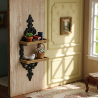 Dollhouse Hanging Basket Realistic Appearance Miniature Wall Shelf for Dioramas
