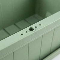 Large Resin Planter Box Plant Pot with Drainage Tray, Sturdy Plant Pots for Home Gardening, Outdoor Vegetable Garden