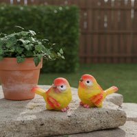 Resin Bird Ornament Indoor Outdoor Mini Resin Bird Figurine Cute Creature Shape