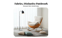 Upholstered Rocking Chair Nordic and Design Upholstered Eggshell Lounger Padded Seat Breathable Padding for Parents, Bedroom