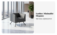 Minimalist Settee with Metal Legs Thickened Upholstery Reception Sofa Modern Design Long-Lasting Construction for Clients