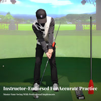 Easy to Attach and Detach Chipping Posture Corrector Lightweight Golf Swing Correction Stick Portable for Beginners, Driving Range, Indoor