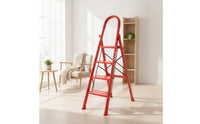 Foldable Step Ladder with Handrails Anti-Slip Folding Step Ladder Stable Lightweight for Kitchen, Apartment