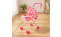 Doll Carriage with Canopy Foldable Doll Carriage Lightweight Toy Pushchair for Kids, Playroom