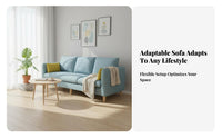 Nordic Design Multi-Seater Fabric Sofa Small Space space-saving-friendly Upholstered Multi-Seater Couch Stain withstandant Living Room Seating Water for Apartment Dwellers, Homeowners, Families, Bedroom, Lounge Area