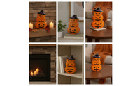 Pumpkin Tin Box Decorative Tin Box with Lid Orange Container for Home Decor