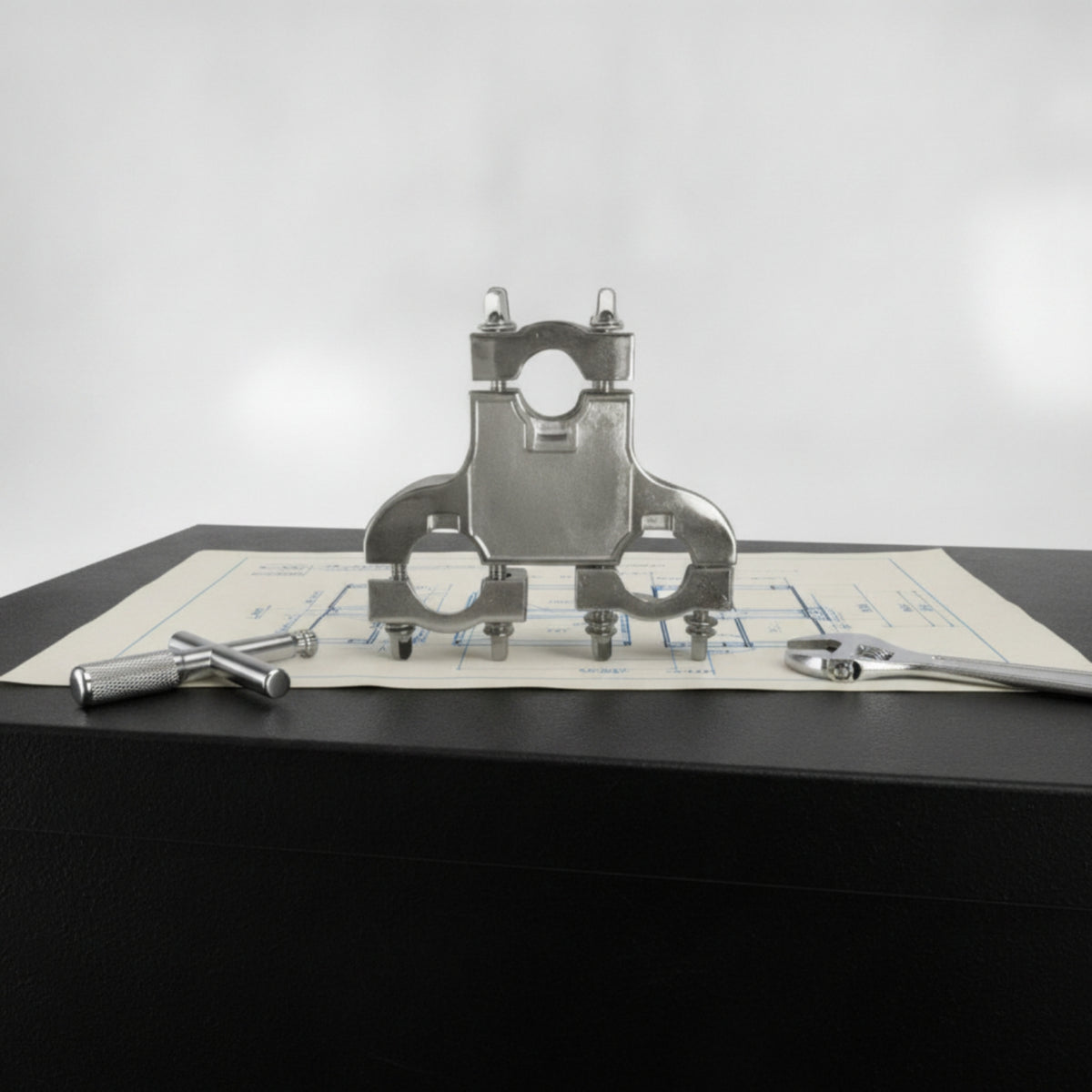 Drum Rack Clamp with Triple-Hole Metal Drum Rack Multi Clamp Universal Hardware for Drummers