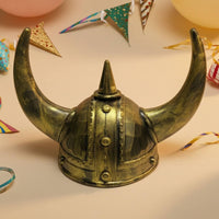 Ancient Seafarer Helmet with Antlers Silver-Toned Helmet with Antlers Lightweight Horned Hat for Halloween, Cosplay, Costume Parties