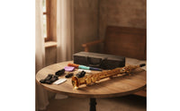 Brass-Lacquered Straight Soprano Saxophone Polished Soprano Saxophone Ergonomic Woodwind Instrument Sturdy for Beginners