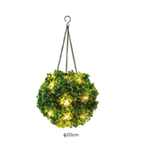 Solar Grass Ball Light Decorative LED Hanging Spherical Lamp Weatherproof Outdoor Lighting for Garden