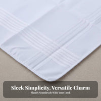 12 Pieces White Cotton Handkerchief DIY Friendly Plain White Craft Cloth