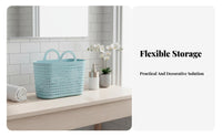Handled Shower Tote With Handles Organizing Basket Easy to Clean for Under Sink