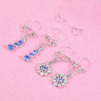 Water Drop Shaped Non-Piercing Nipple Rings Set for Women (Stainless Steel)