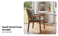 Upholstered Wood armrestchair Multi-Purpose Dining Chair Minimalist Design Easy Assembly for Students, Study Room, study corner