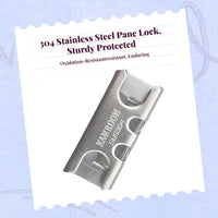 Window Lock, Stainless Steel Security Lock, Adjustable Casement Window Lock, Easy to Install