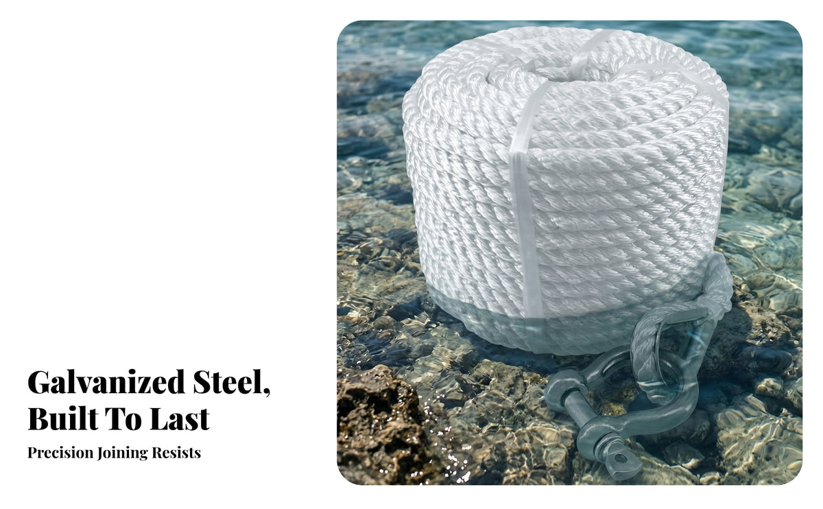Galvanized   Anchor Kitincomplete Set Galvanized Steel Anchor Bow Shackle