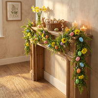 Easter Egg Garland Easter Versatile Decor Vine Realistic Artificial Egg Vine for Event Planners, Home, Indoor, Mantle, Table