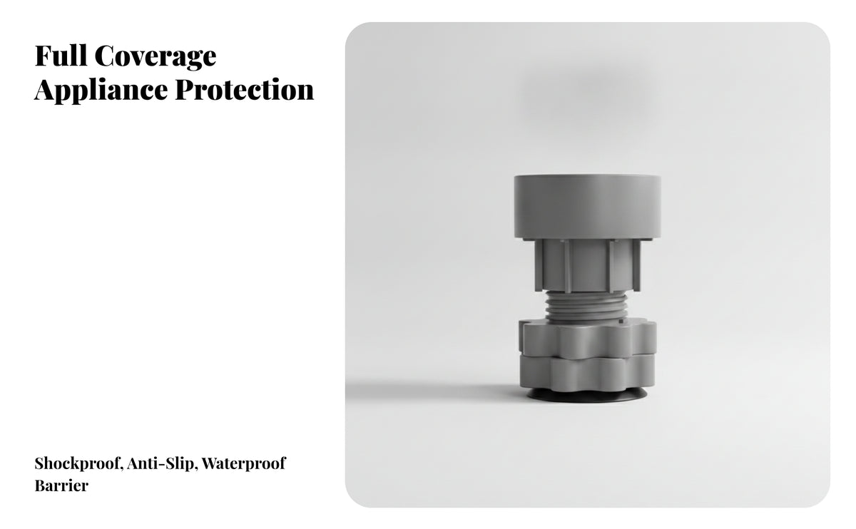 Threaded Anti-Slip Appliance Foot Shock Absorbing Adjustable Appliance Base Stable Household Hardware Noise Reduction for Laundry Room