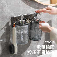 Wall-Mounted No-Drill Bathroom Shower Gel and Shampoo Holder, Soap Dispenser Rack