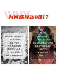 宠物暖风机保温灯养殖芦丁鸡取暖器蜜袋鼯鹦鹉小鸡育雏温控加热灯
