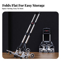 Stair Climbing Dolly Foldable Hand Truck Portable for Shopping, Travel, Shoppers