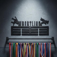 Wrestling Medal Holder Champion Showcase Sports Award Holder Easy Installation