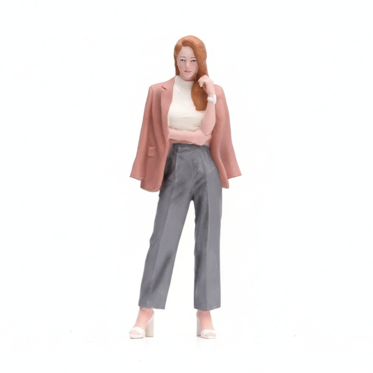 Miniature Female Figure Detailed Figurine Realistic for Dioramas, Collectors