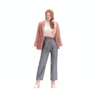 Miniature Female Figure Detailed Figurine Realistic for Dioramas, Collectors