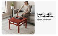 Traditional Tea Table With Storage Shelf Home Furnishing Versatile Easy to Clean for Interior Decorators, Living Room, Study