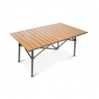 Folding Camping Table Foldable Portable Table Compact Furniture Slatted for Campers, Picnickers, Barbecue, Market Stalls