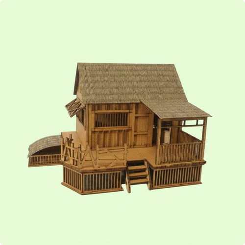 Chinese Design House Model Decorative Home Decor for Micro Landscape, Desk