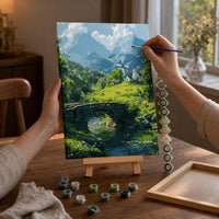 DIY Acrylic Paint by Numbers Kit for Adults & Beginners, Floral Landscape Design, Stress Relief Home Decor